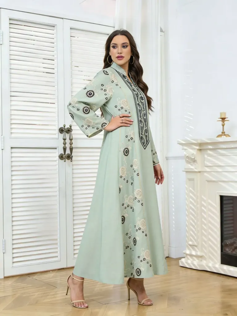 KS1155LGSS GREEN BLACK AND SILVER EMBROIDERY                                -SIZE S