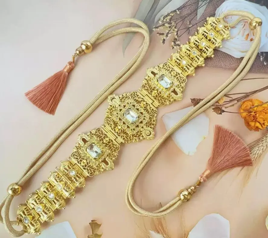 BO01SL GOLD WITH CLEAR STONES BELT