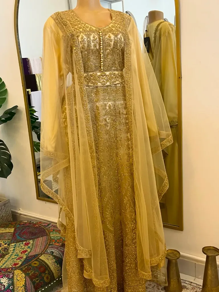 KS1221GOSF  GOLD FREE SIZE KAFTANS                                                    -FREE SIZE
