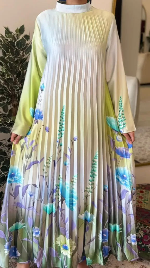 OMBRE WITH PLITS  ONE PIECE KAFTAN