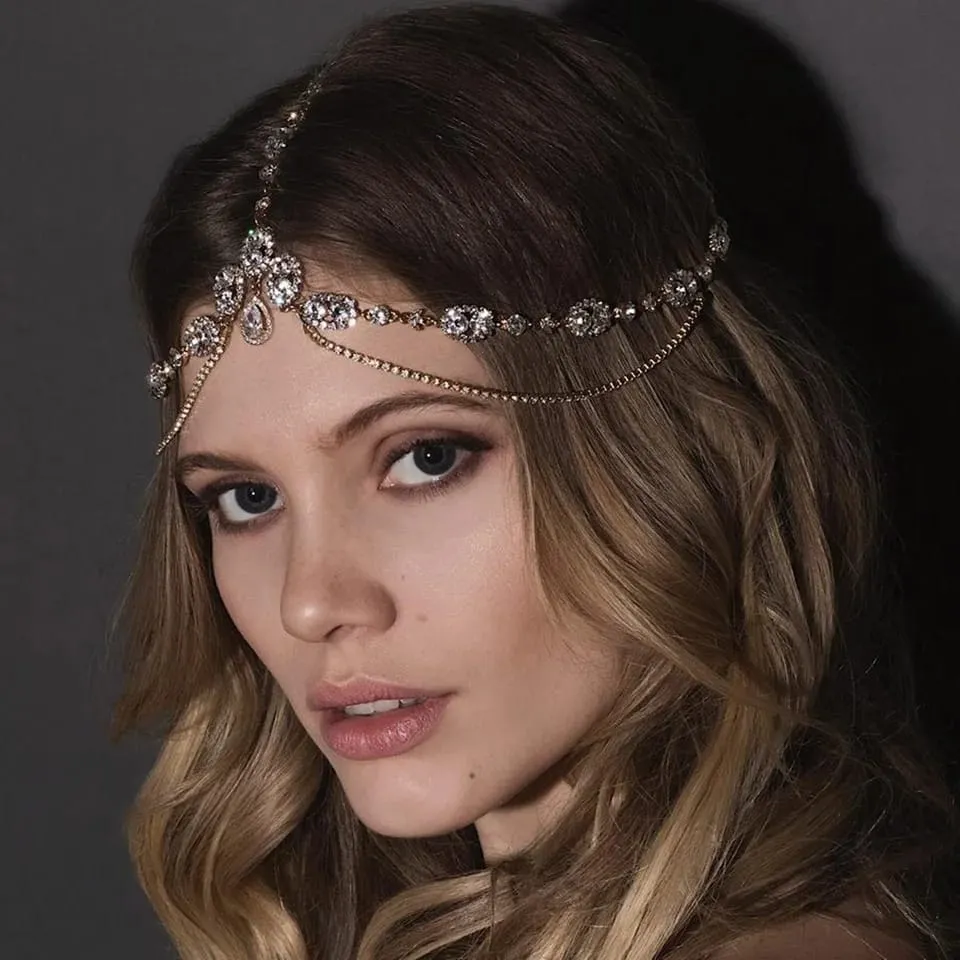 HP62GO GOLD LAYERED HEADPIECE  WITH CLIPS